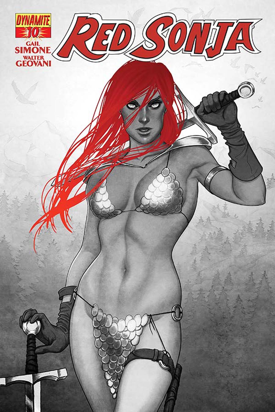 Red Sonja Vol 5 #10 Cover D Incentive Jenny Frison Black & White Cover