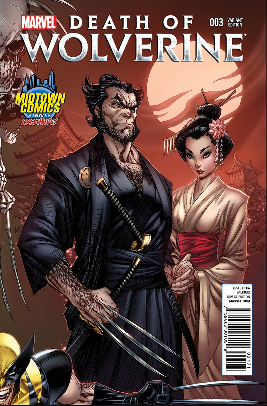 Death Of Wolverine #3 Cover B Midtown Exclusive J Scott Campbell Connecting Variant Cover (Part 3 of 4)
