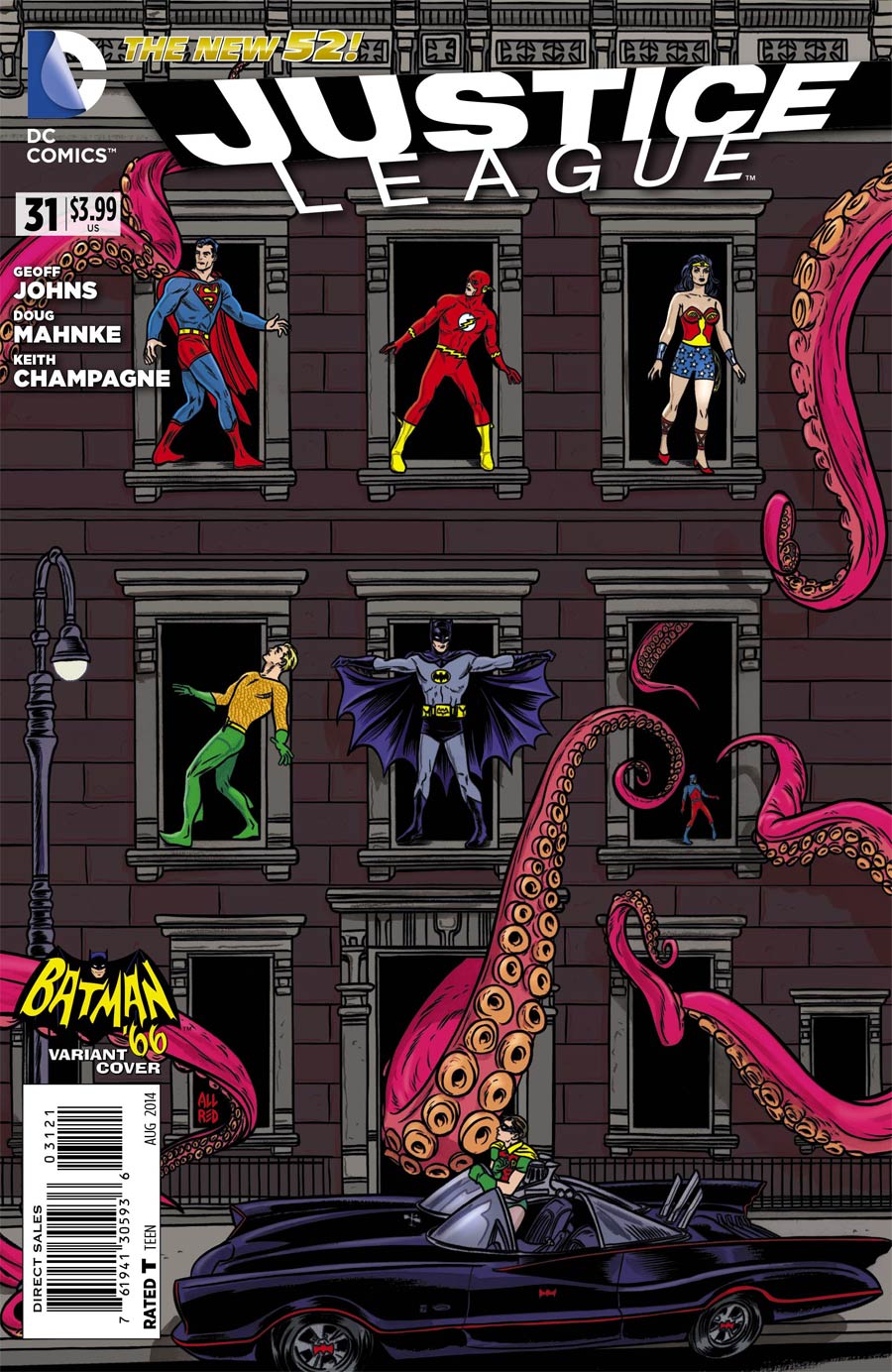 Justice League Vol 2 #31 Cover D Incentive Mike Allred Batman 66 Variant Cover