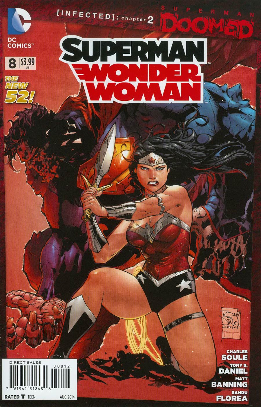 Superman Wonder Woman #8 Cover E 2nd Ptg Tony S Daniel Variant Cover (Superman Doomed Tie-In)