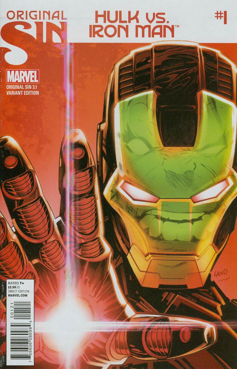 Original Sin #3.1 Hulk vs Iron Man Part 1 Cover B Incentive Teaser Variant Cover