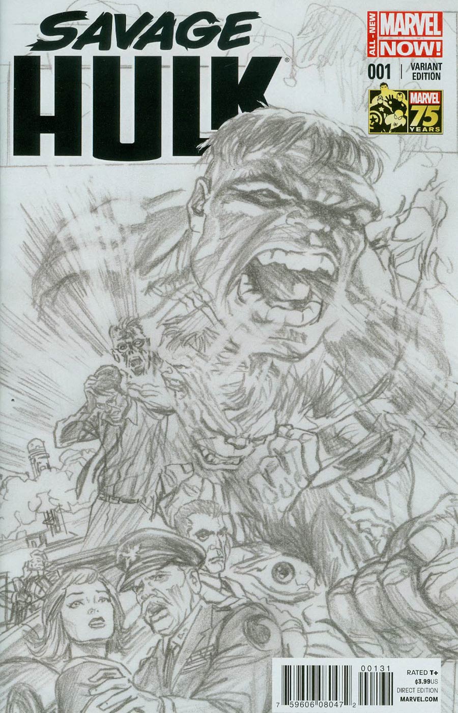 Savage Hulk #1 Cover D Incentive Alex Ross 75th Anniversary Sketch Variant Cover