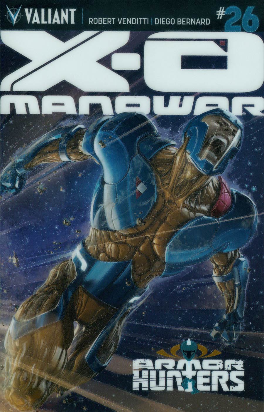 X-O Manowar Vol 3 #26 Cover C Variant Clayron Crain Chromium Cover (Armor Hunters Tie-In)