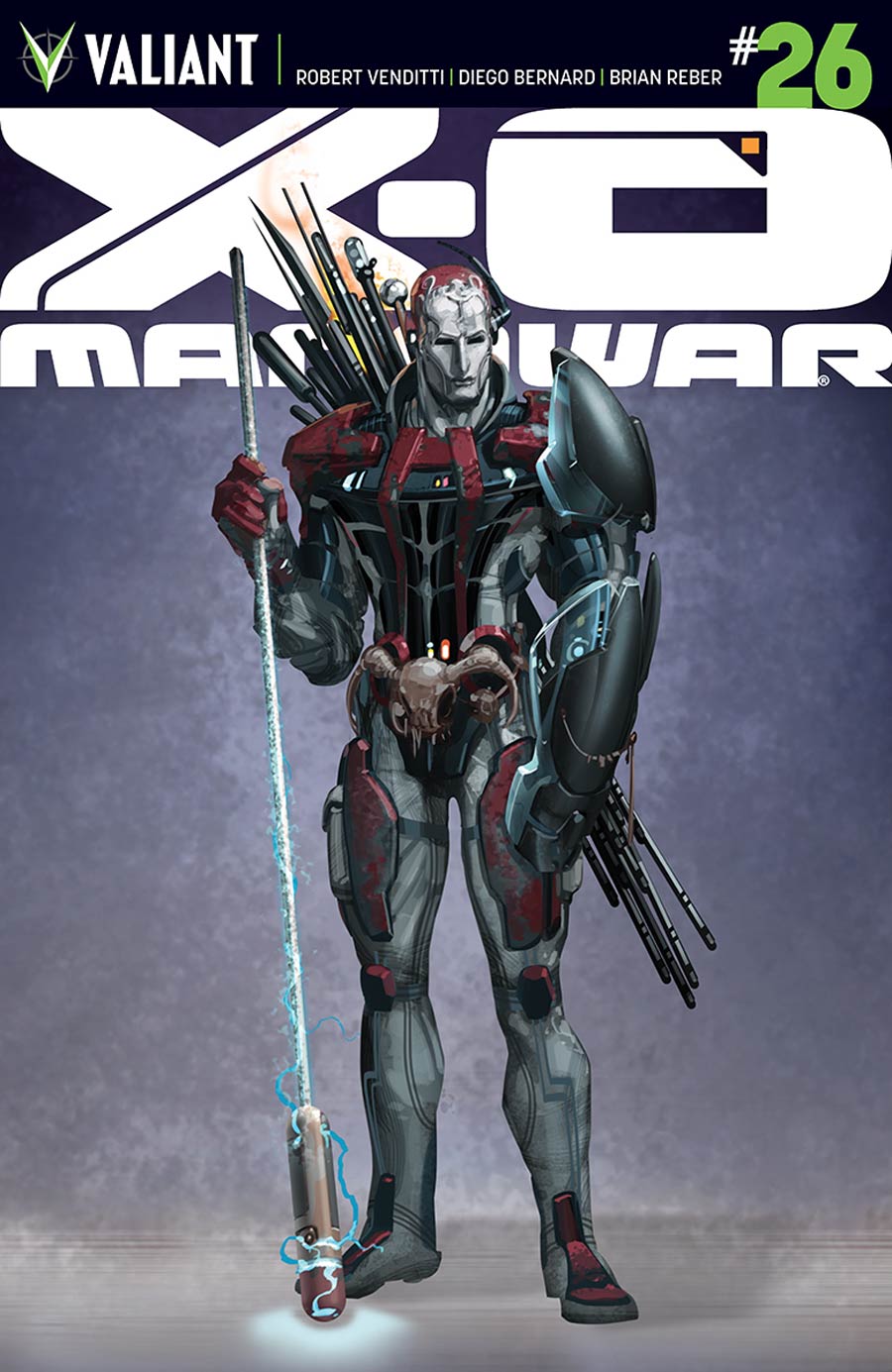 X-O Manowar Vol 3 #26 Cover D Incentive Clayton Crain Design Variant Cover (Armor Hunters Tie-In)