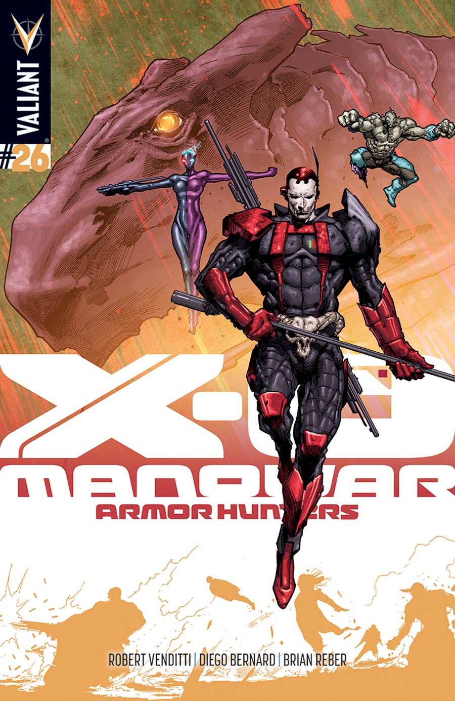 X-O Manowar Vol 3 #26 Cover E Incentive Trevor Hairsine Armor Hunters Variant Cover (Armor Hunters Tie-In)