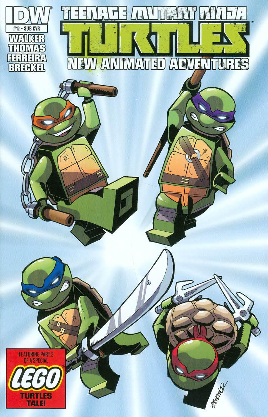 Teenage Mutant Ninja Turtles New Animated Adventures #12 Cover B Variant Lego Subscription Cover
