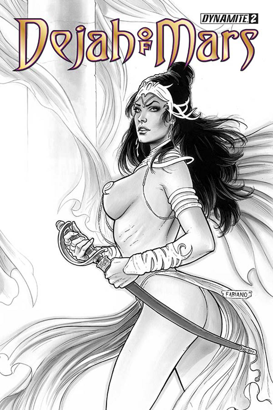 Dejah Of Mars #2 Cover C Incentive Fabiano Neves Black & White Variant Cover