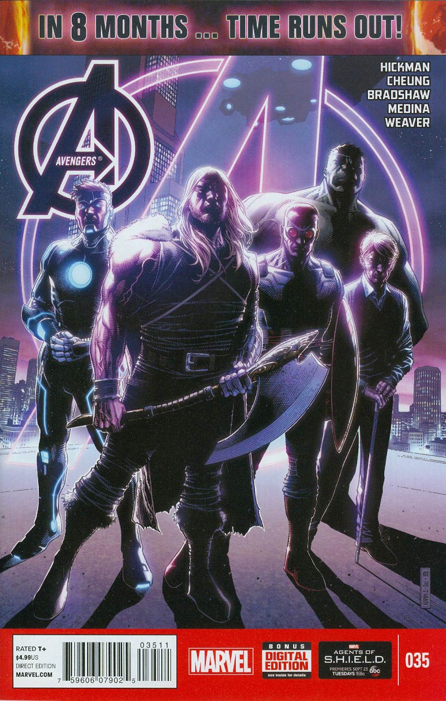 Avengers Vol 5 #35 Cover A Regular Jim Cheung Cover (Time Runs Out Tie-In)