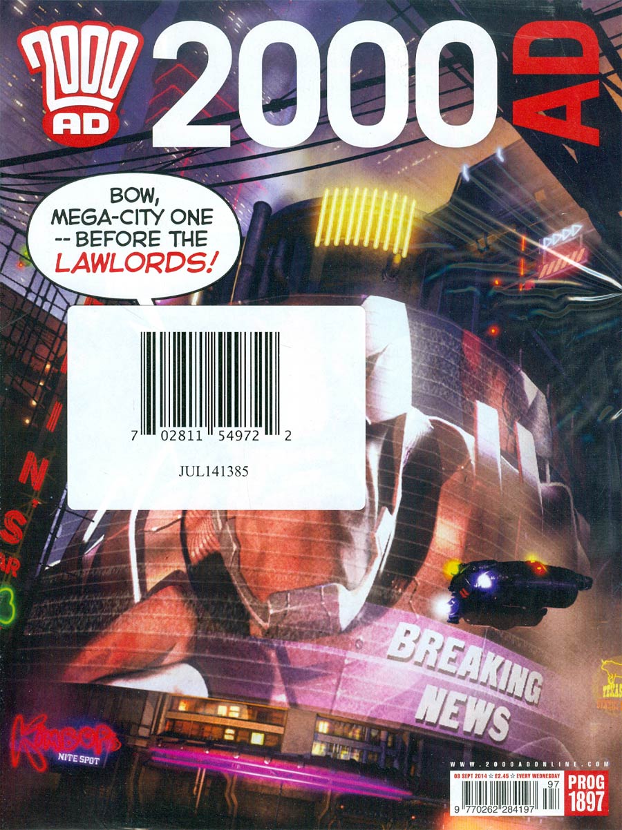 2000 AD #1897 - 1900 Pack September 2014