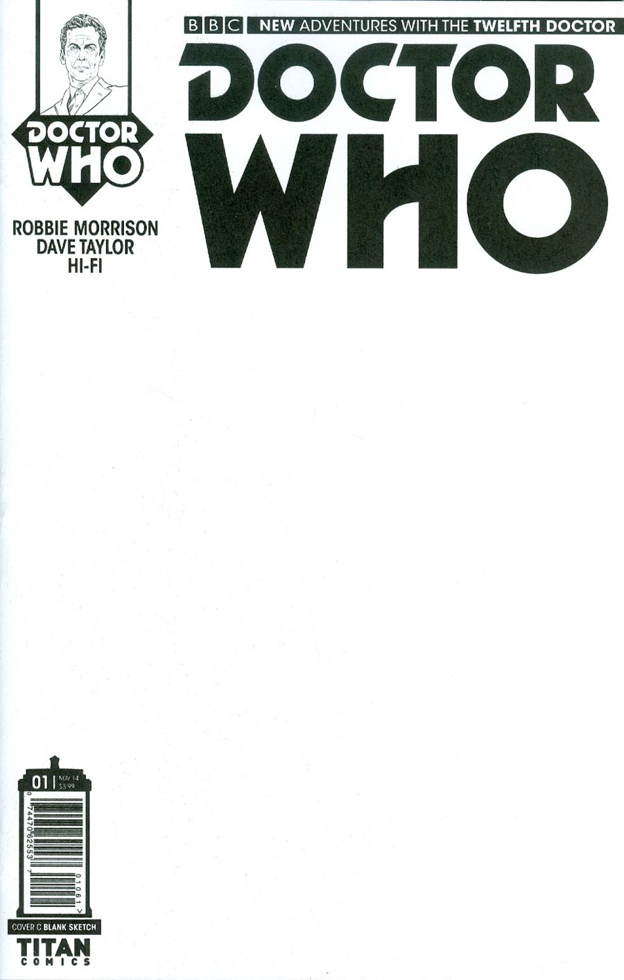 Doctor Who 12th Doctor #1 Cover D Variant Blank Cover