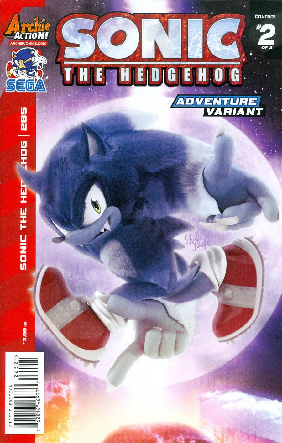 Sonic The Hedgehog Vol 2 #265 Cover B Variant Sonic Adventure Cover