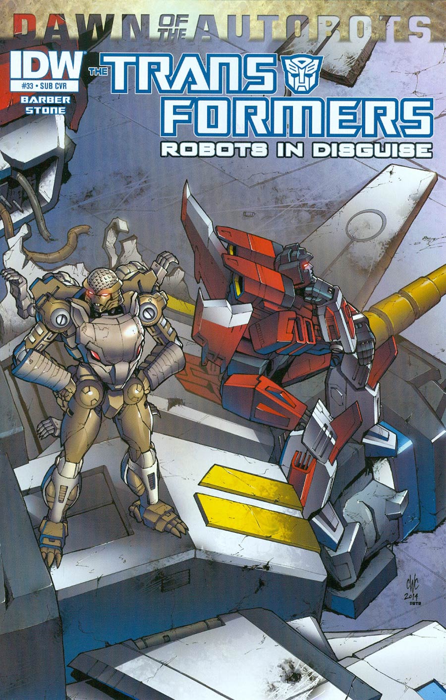 Transformers Robots In Disguise #33 Cover B Variant Casey W Coller Subscription Cover (Dawn Of The Autobots Tie-In)