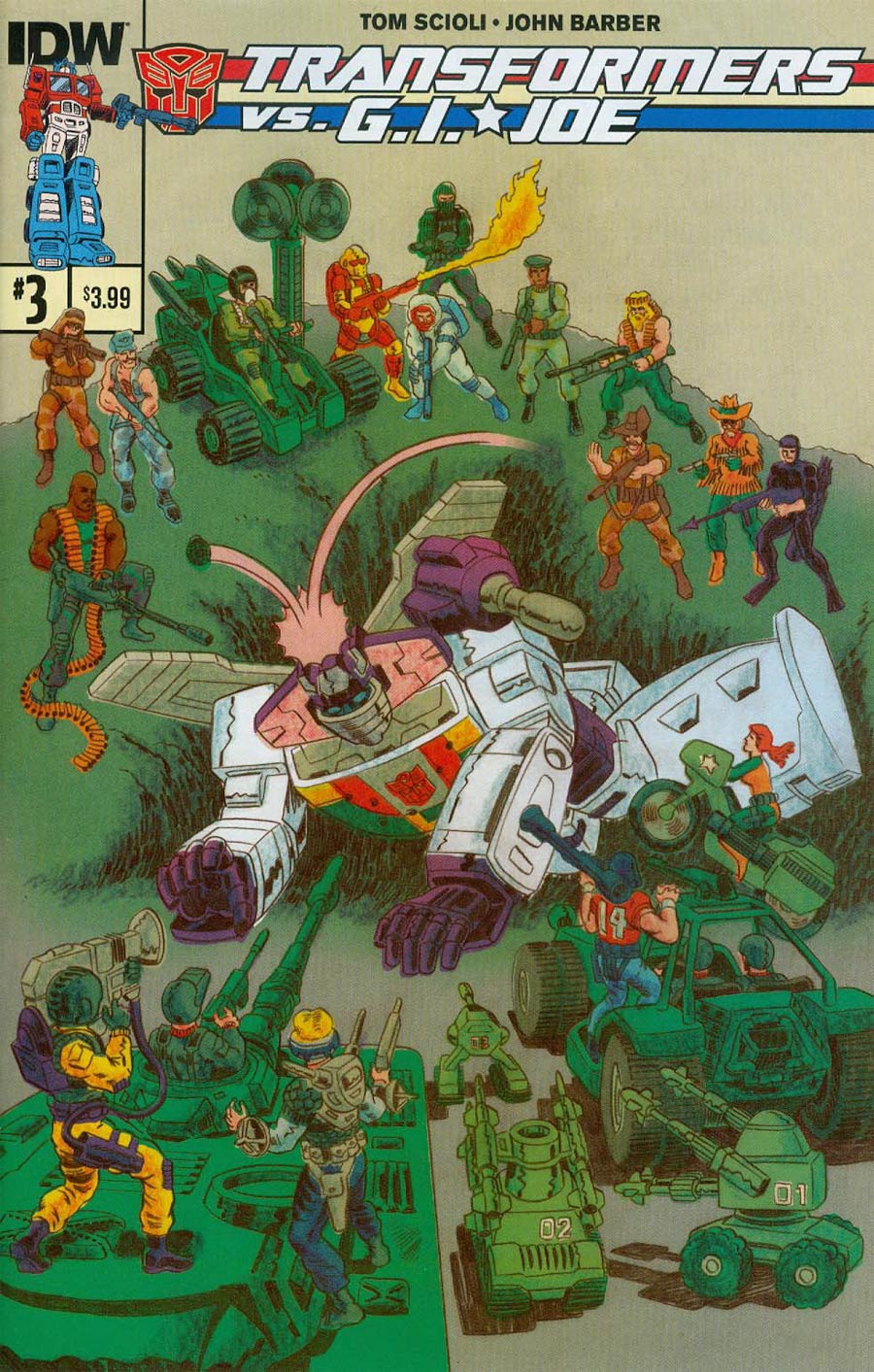 Transformers vs GI Joe #3 Cover A Regular Tom Scioli Cover