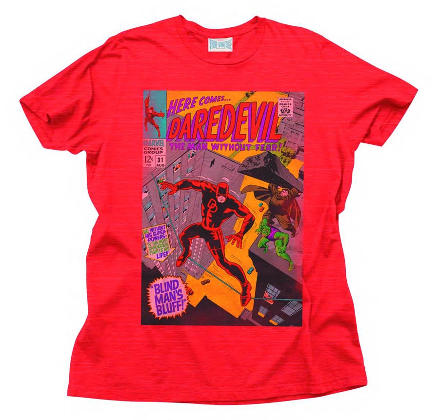 Daredevil Previews Exclusive Red Heather T-Shirt Large