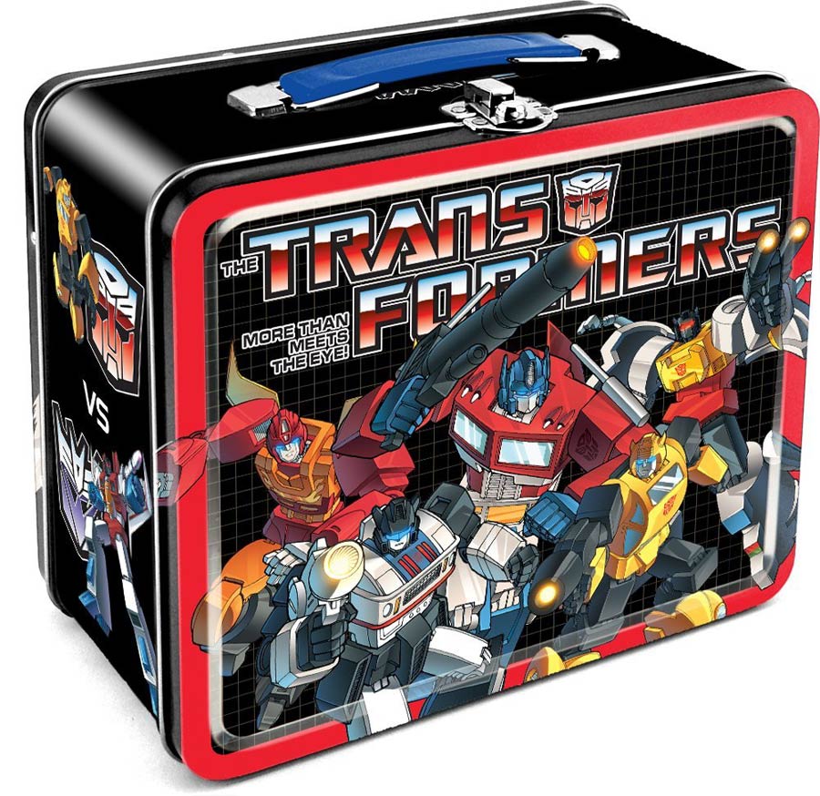 Transformers Lunch Box Decepticons vs Autobots Two-Sided Design
