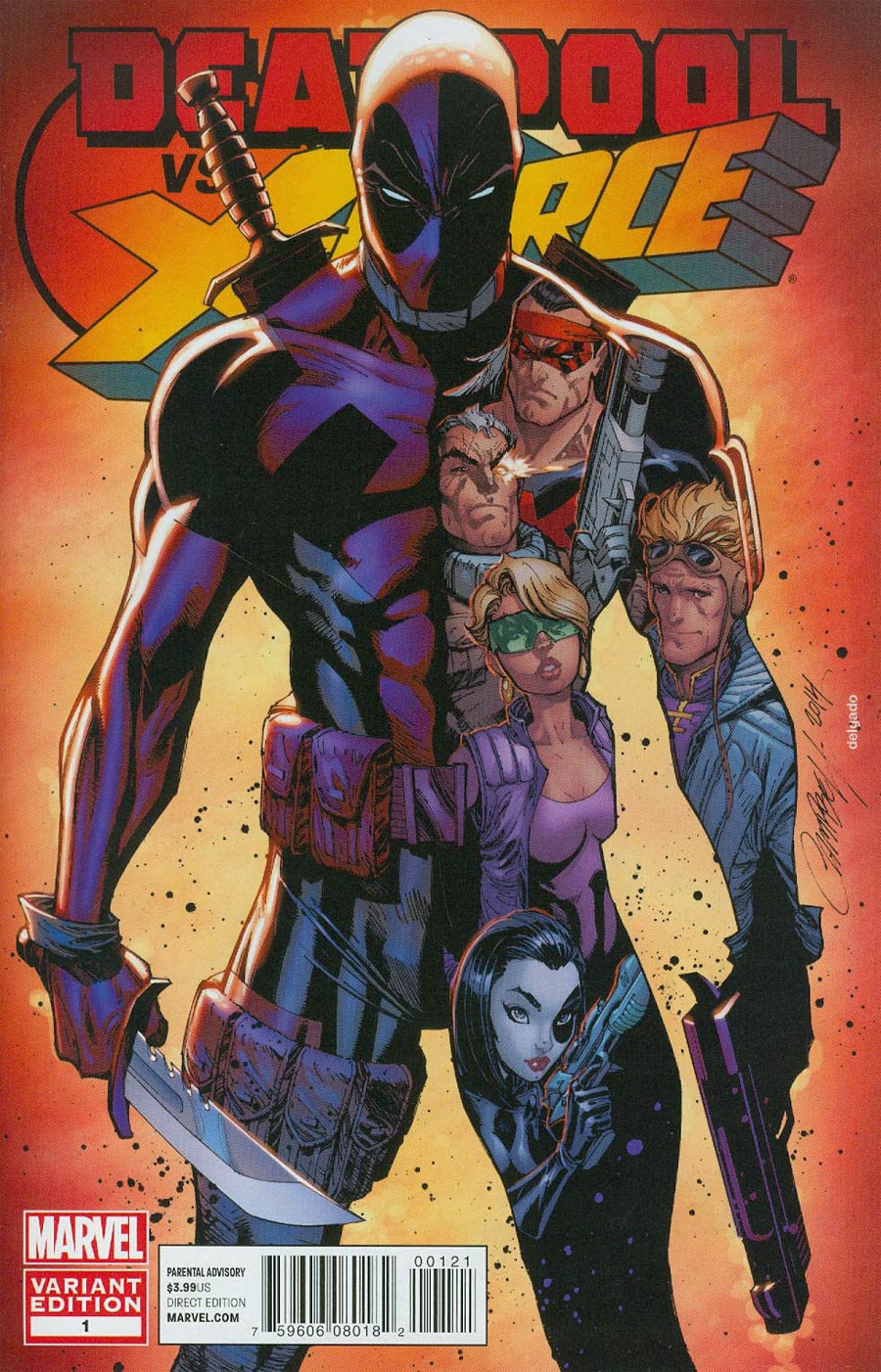 Deadpool vs X-Force #1 Cover B Incentive J Scott Campbell Variant Cover
