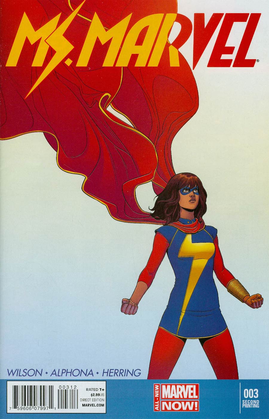 Ms Marvel Vol 3 #3 Cover C 2nd Ptg Jamie McKelvie Variant Cover