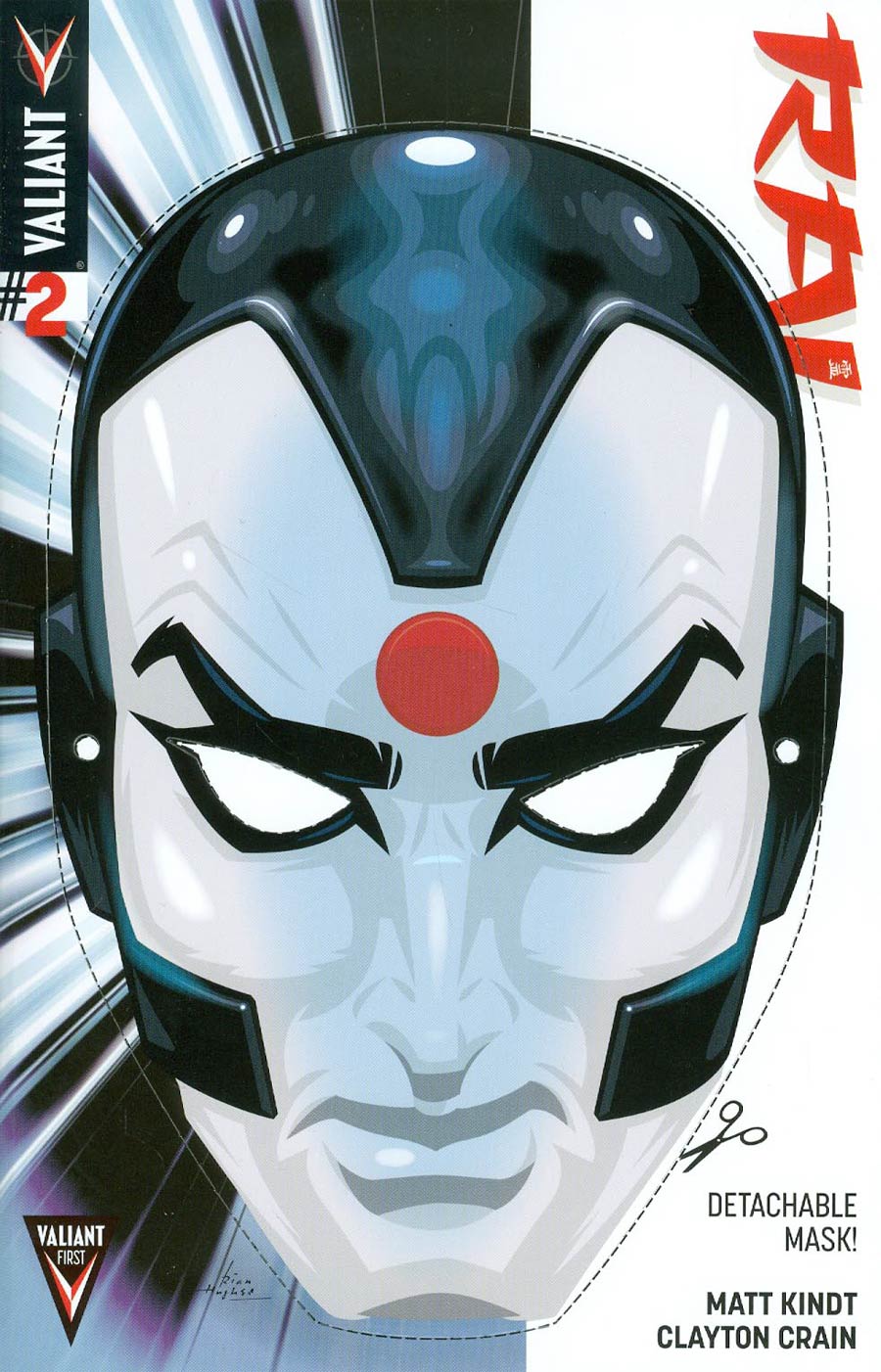 Rai Vol 2 #2 Cover C Variant Rian Hughes Mask Cover