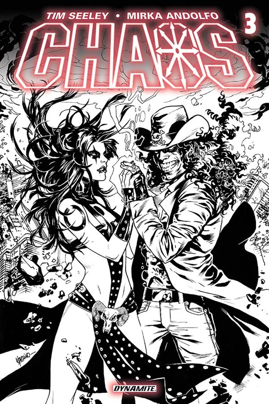 Chaos #3 Cover E Incentive Emanuela Lupacchino Black & White Line Art Cover