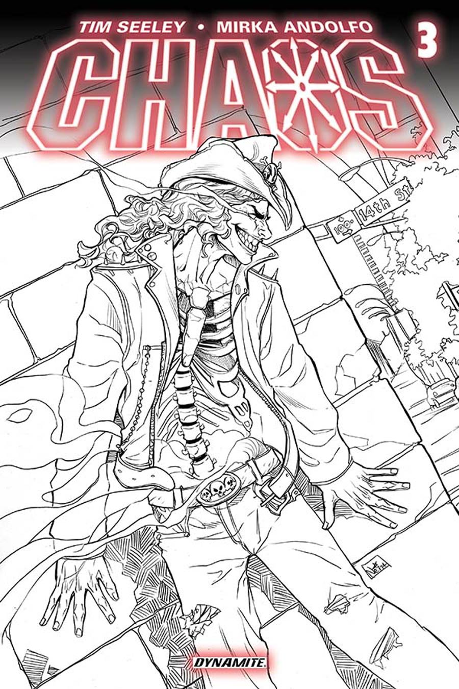 Chaos #3 Cover F Incentive Nei Ruffino Black & White Line Art Cover