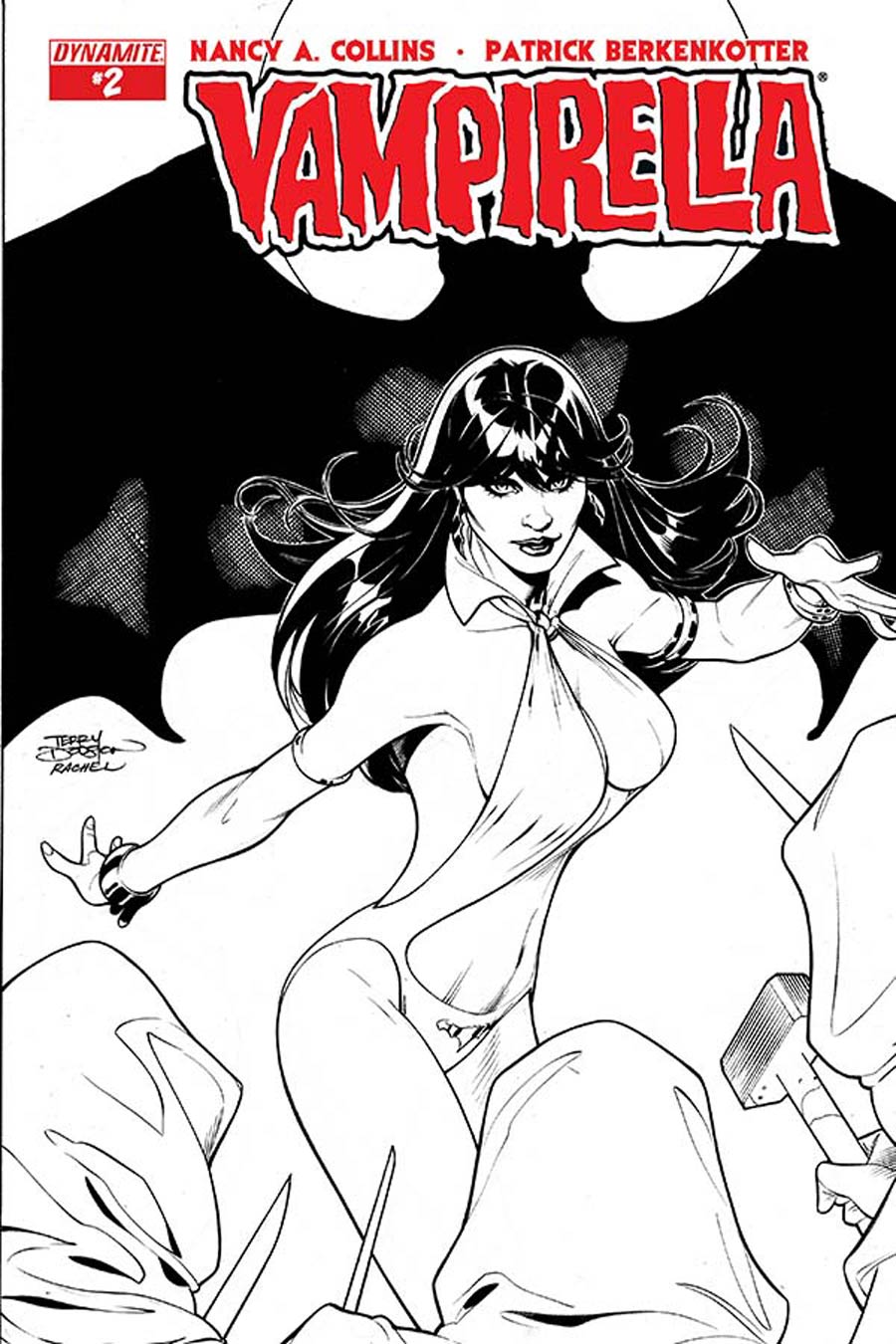 Vampirella Vol 5 #2 Cover D Incentive Terry Dodson Black & White Line Art Cover