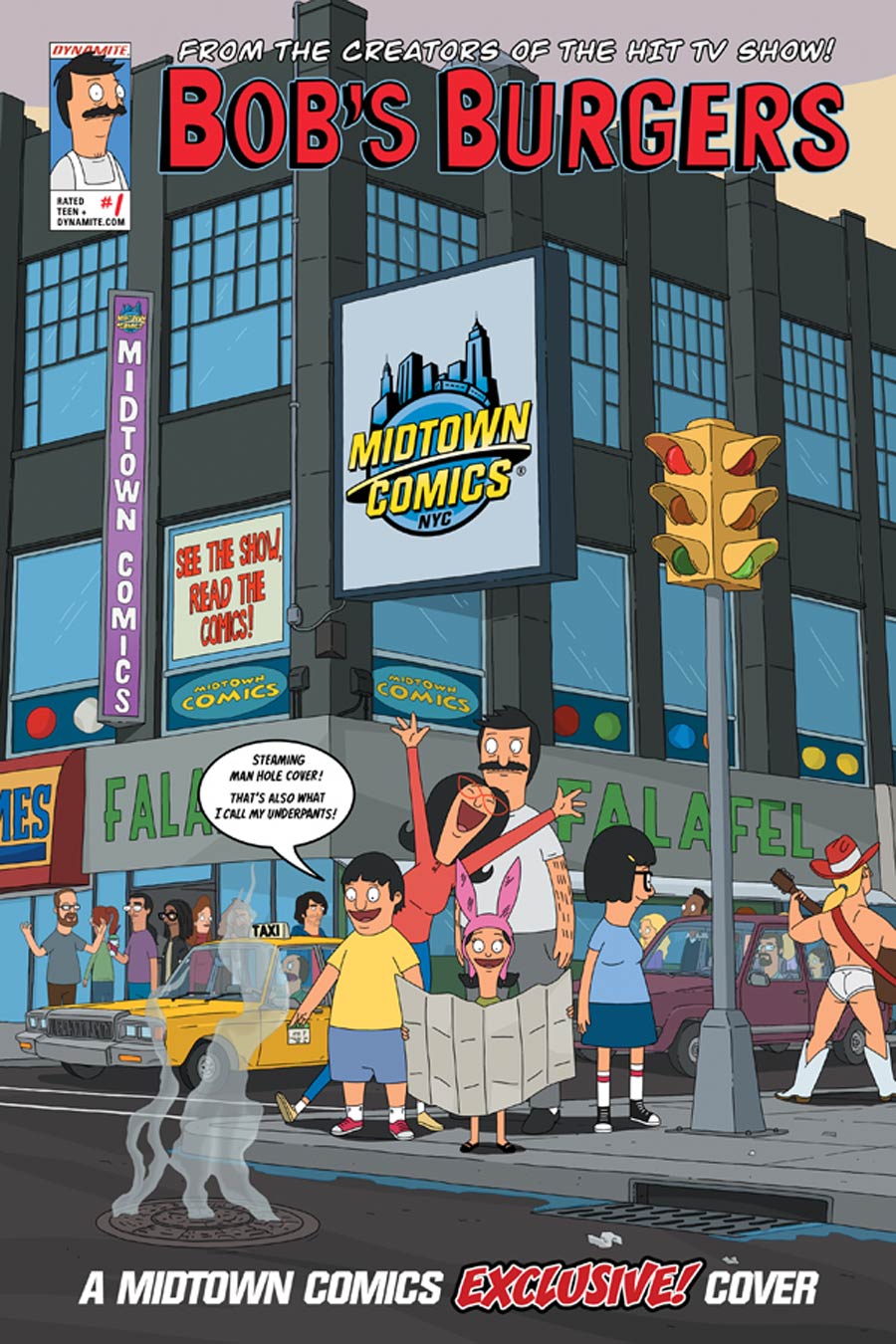 Bobs Burgers #1 Cover C Midtown Exclusive Belchers In NYC Variant Cover