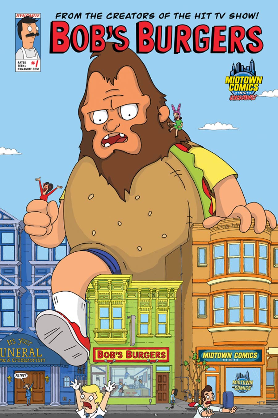 Bobs Burgers #1 Cover D Variant Midtown Comics Retailer Shared Beefsquatch Exclusive Cover