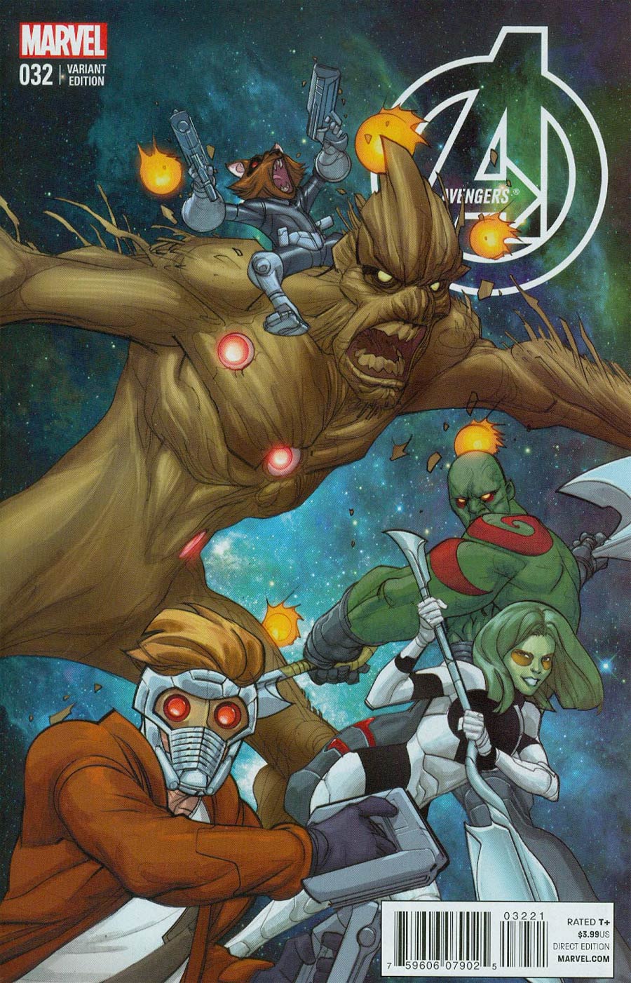 Avengers Vol 5 #32 Cover B Incentive Guardians Of The Galaxy Variant Cover (Original Sin Tie-In)
