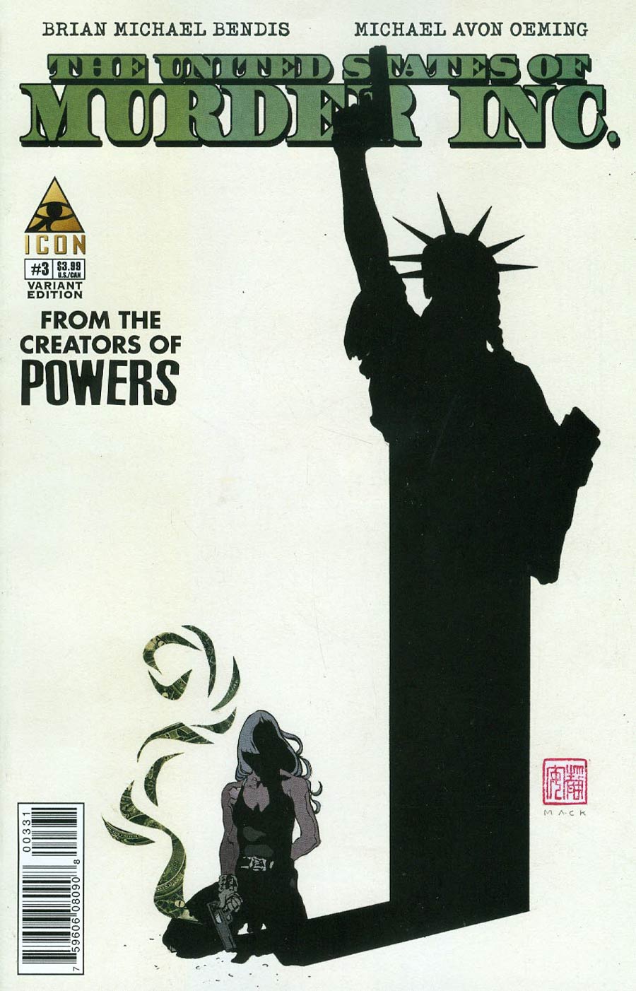 United States Of Murder Inc #3 Cover B Incentive David Mack Variant Cover