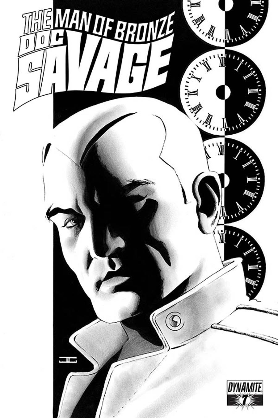 Doc Savage Vol 5 #7 Cover C Incentive John Cassaday VIP Black & White Variant Cover