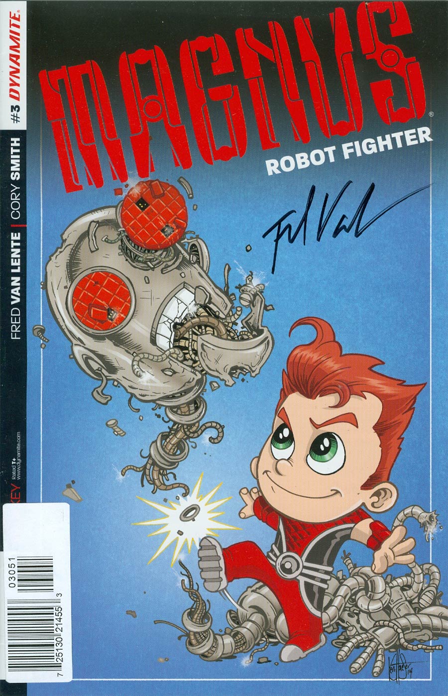 Magnus Robot Fighter Vol 4 #3 Cover F Incentive Ken Haeser Lil Magnus Variant Cover Signed By Fred Van Lente