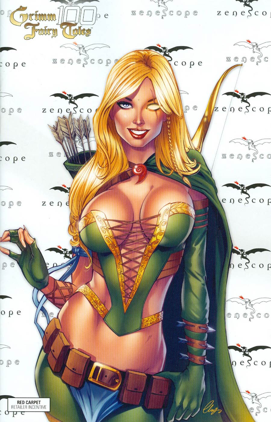 Grimm Fairy Tales #100 Cover H Incentive Red Carpet Robyn Hood Elias Chatzoudis Variant Cover (Age Of Darkness Tie-In)