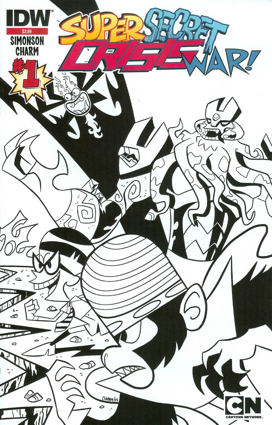 Cartoon Network Super Secret Crisis War #1 Cover E 2nd Ptg Derek Charm Variant