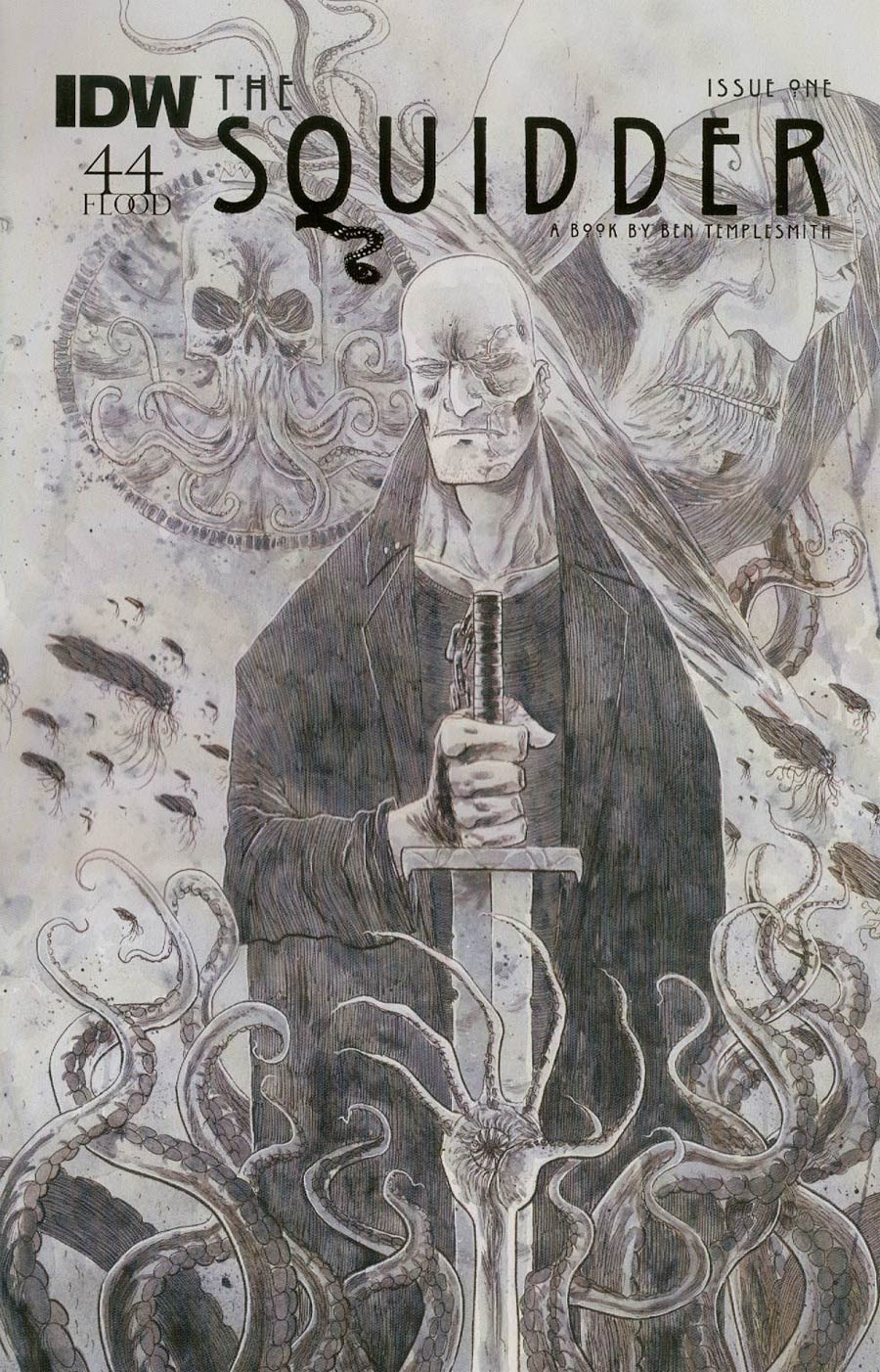 Squidder #1 Cover C Incentive Ben Templesmith Grayscale Cover