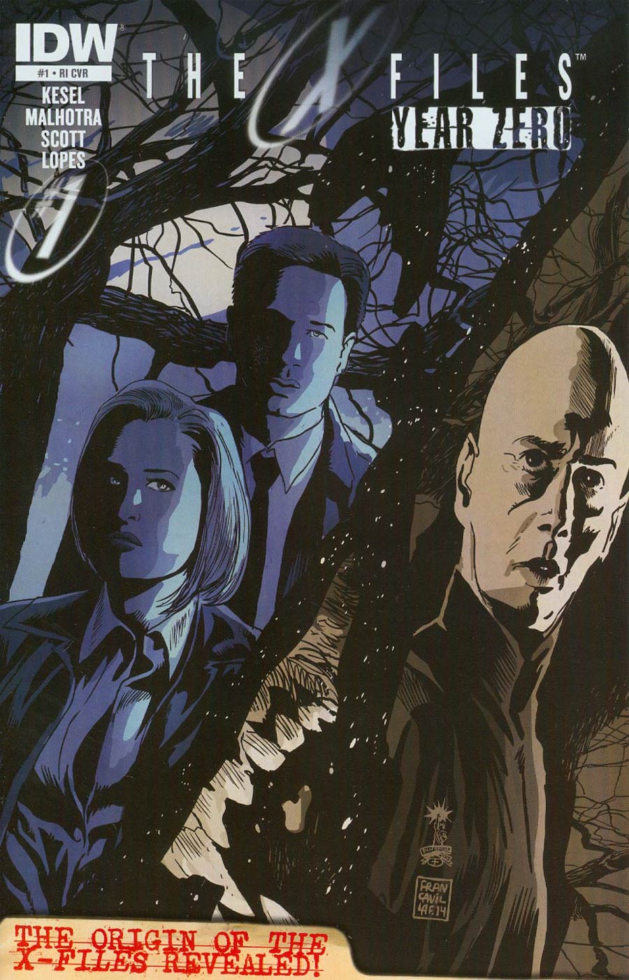 X-Files Year Zero #1 Cover C Incentive Francesco Francavilla Variant Cover