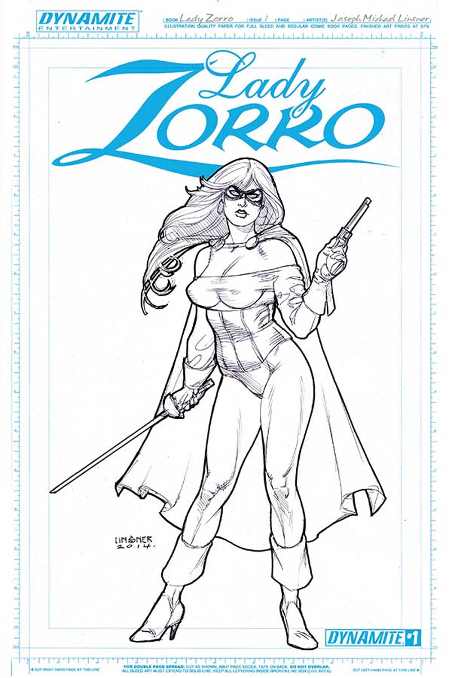 Lady Zorro #1 Cover D Incentive Joseph Michael Linsner Art Board Cover