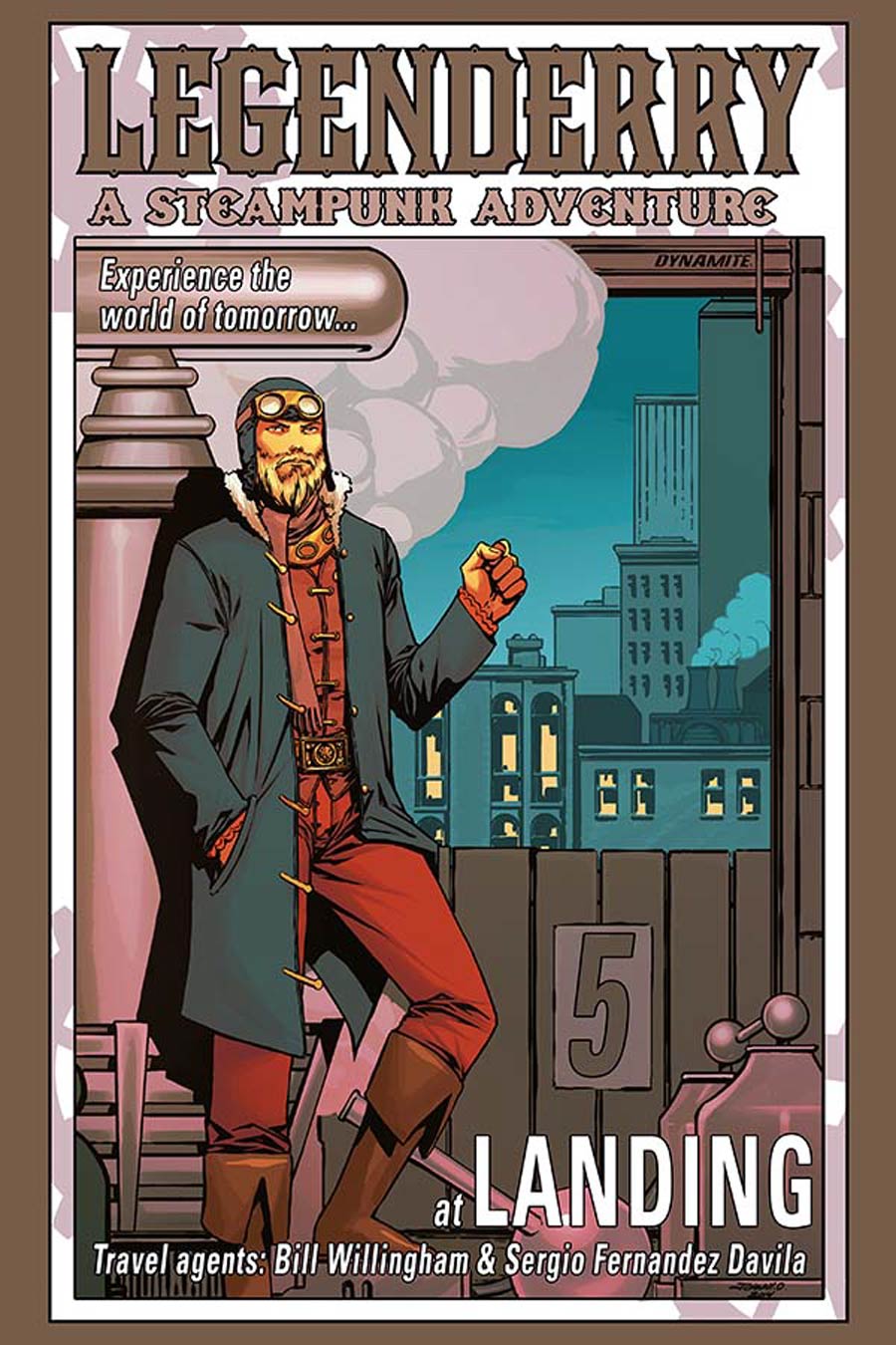 Legenderry A Steampunk Adventure #5 Cover D Incentive Johnny Desjardins Original Art Travelogue Variant Cover