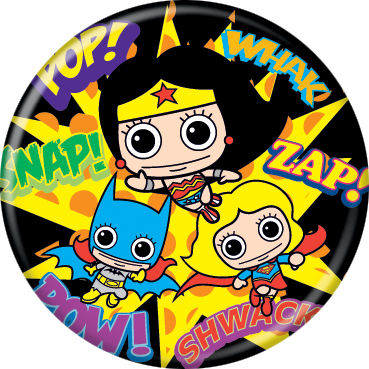 DC Comics 1.25-inch Button - Wonder Woman Batgirl Supergirl Minis (84001)