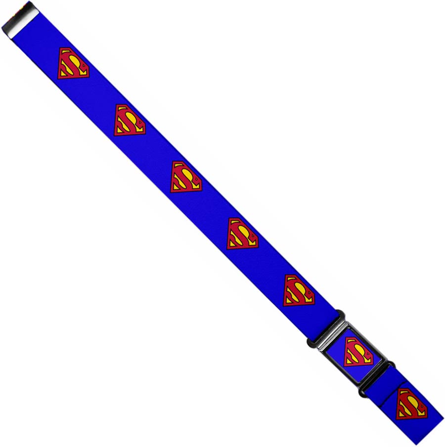 DC Comics Magnetic Web Belt Kids - Superman Shield Blue