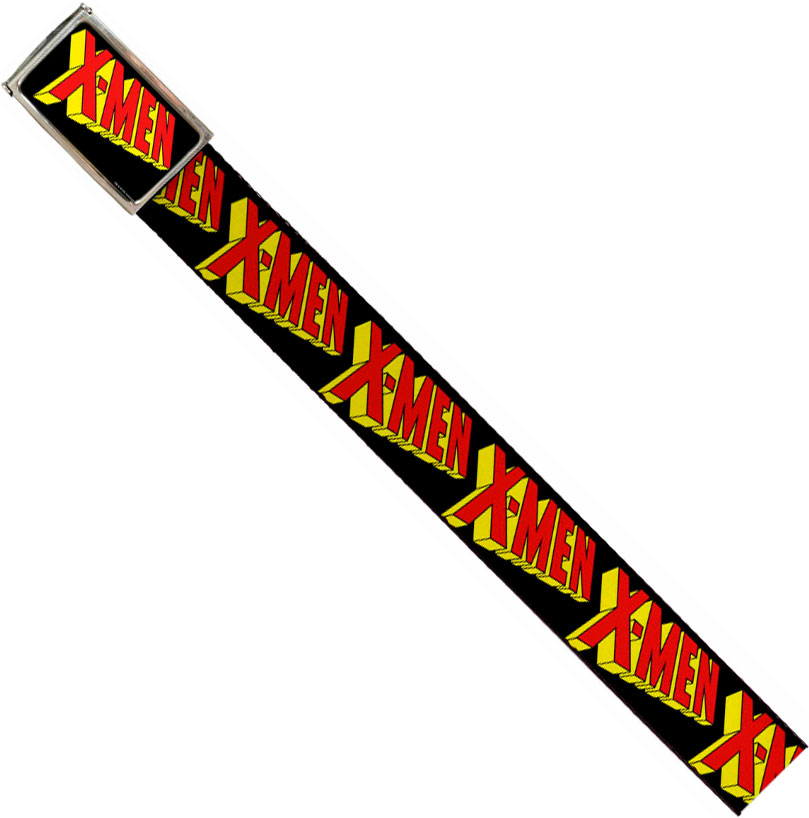 Marvel Comics 1.5-Inch Gloss Web Belt - X-Men Logo Red On Black