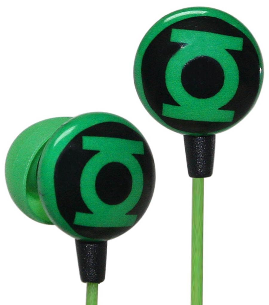 DC Comics Printed Ear Buds - Green Lantern Logo