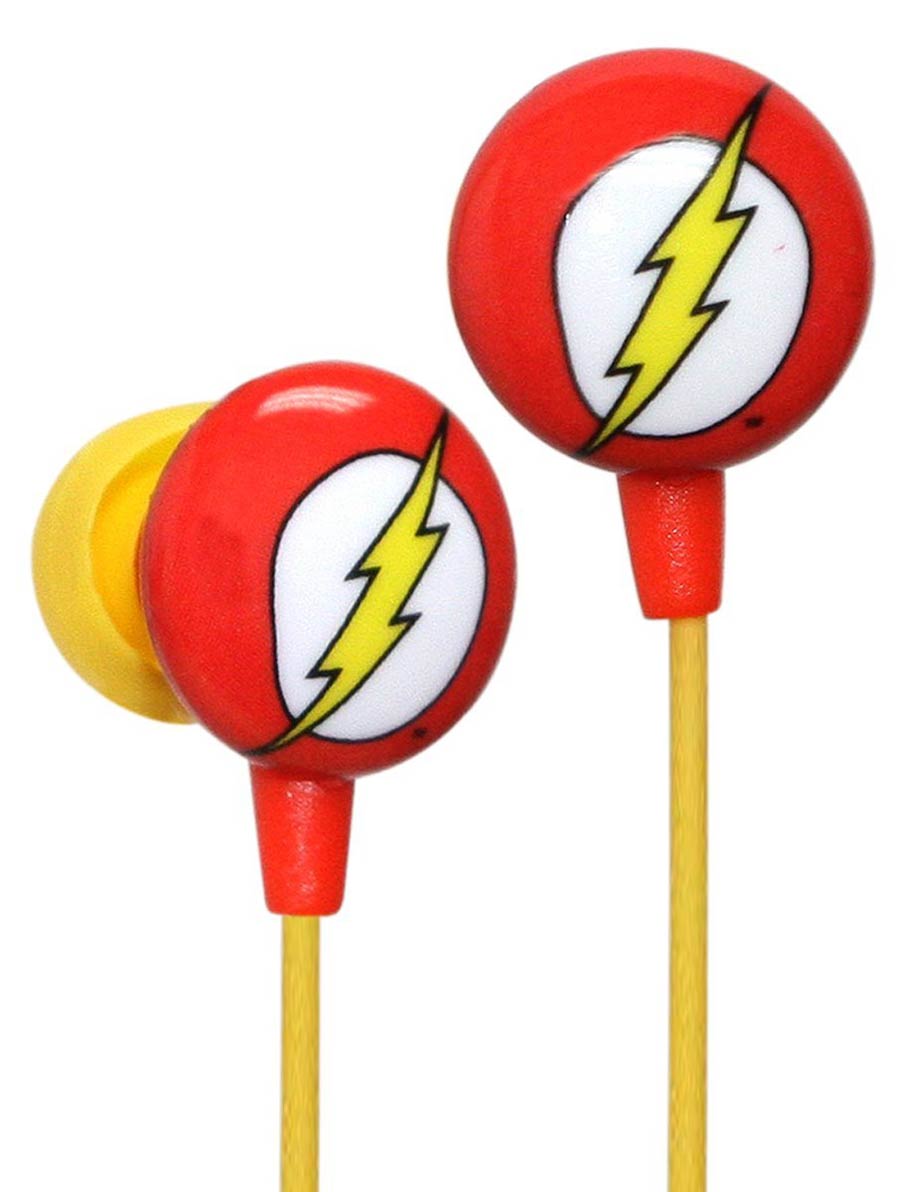 DC Comics Printed Ear Buds - Flash Logo