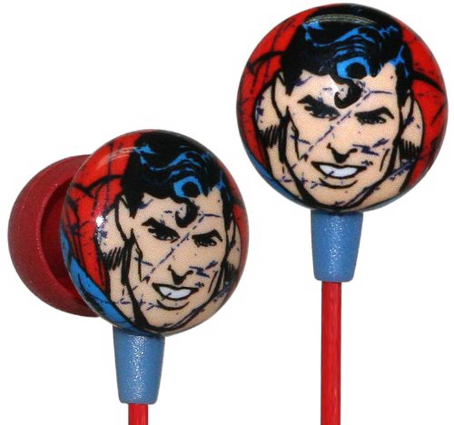 DC Comics Printed Ear Buds - Superman Face