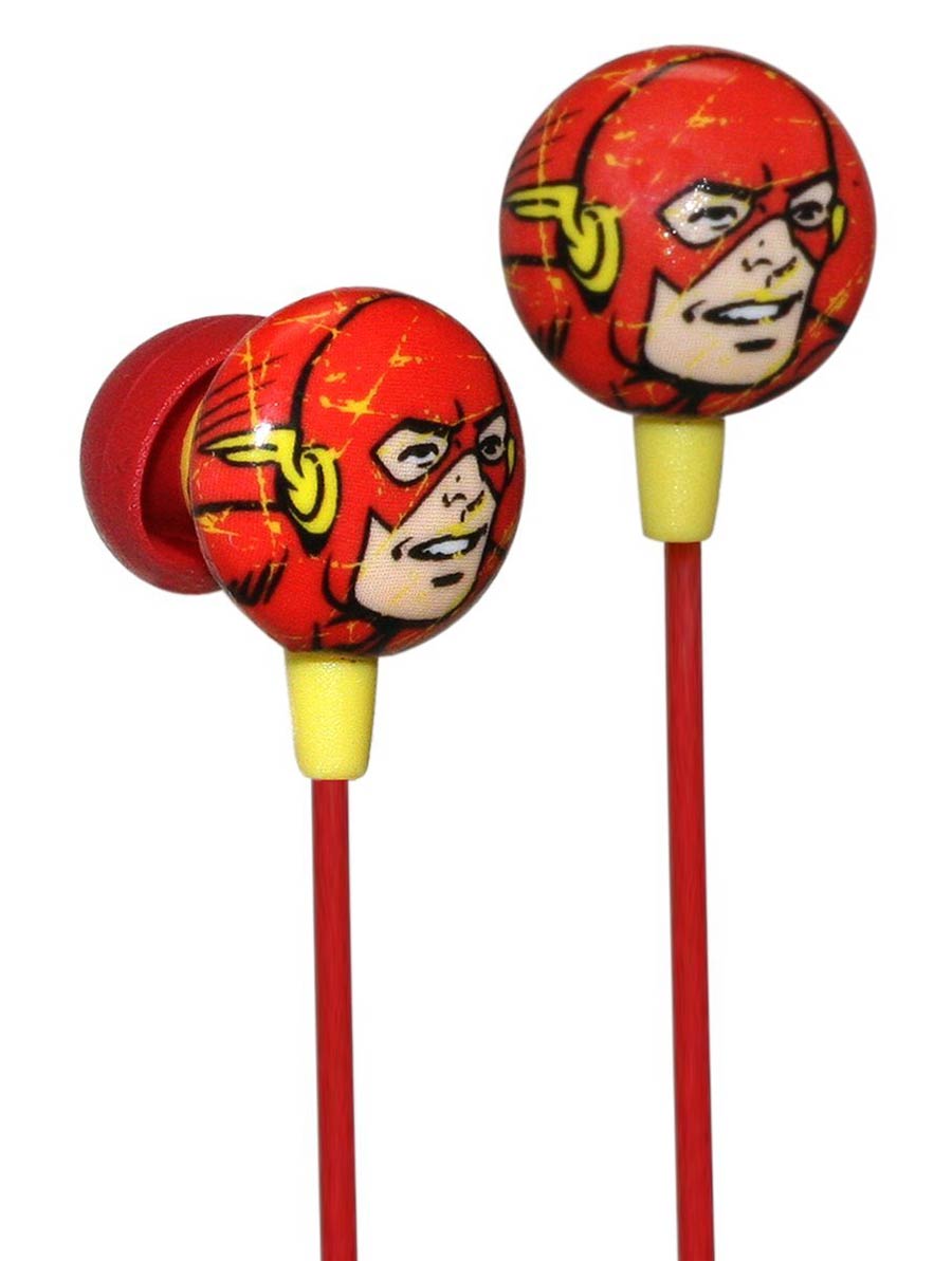 DC Comics Printed Ear Buds - Flash Face