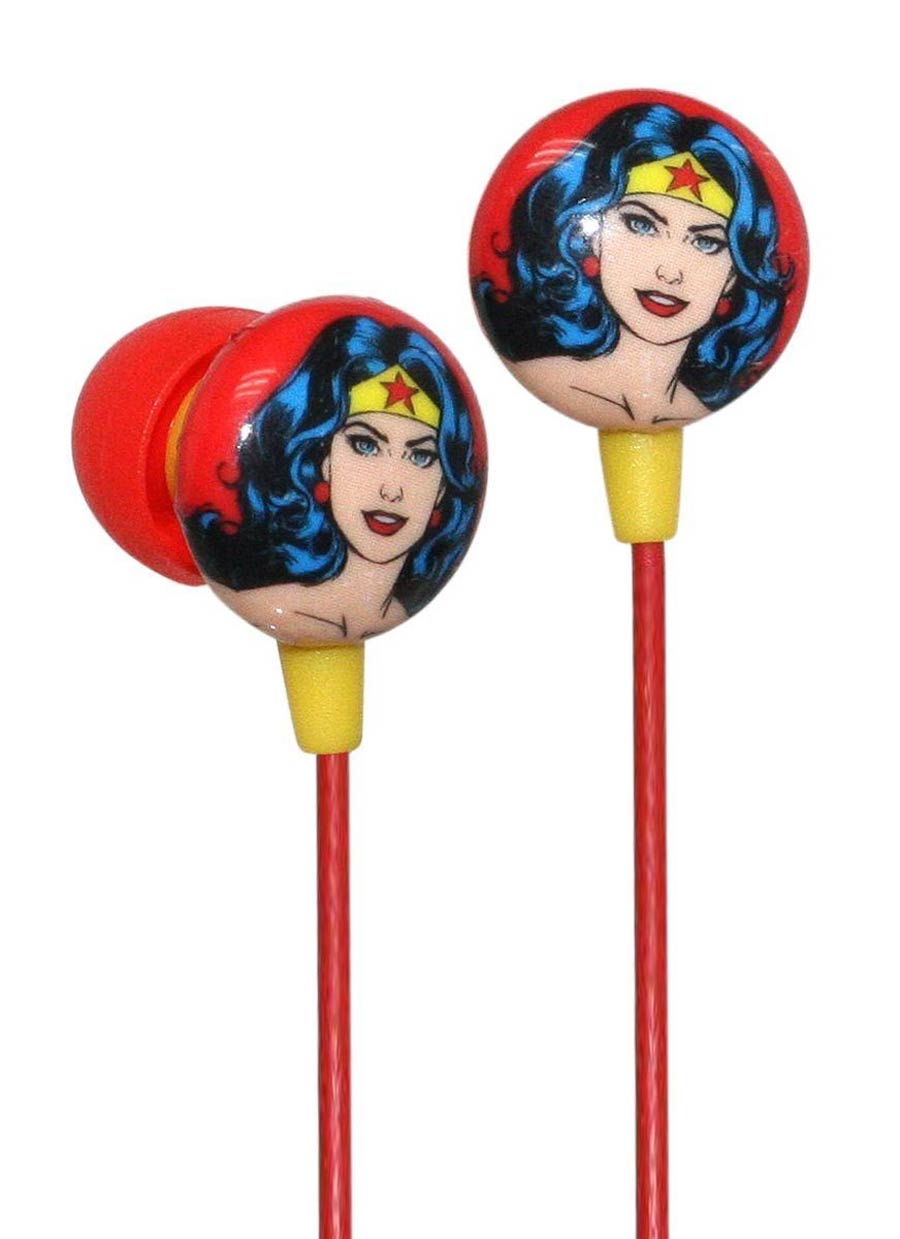 DC Comics Printed Ear Buds - Wonder Woman Face