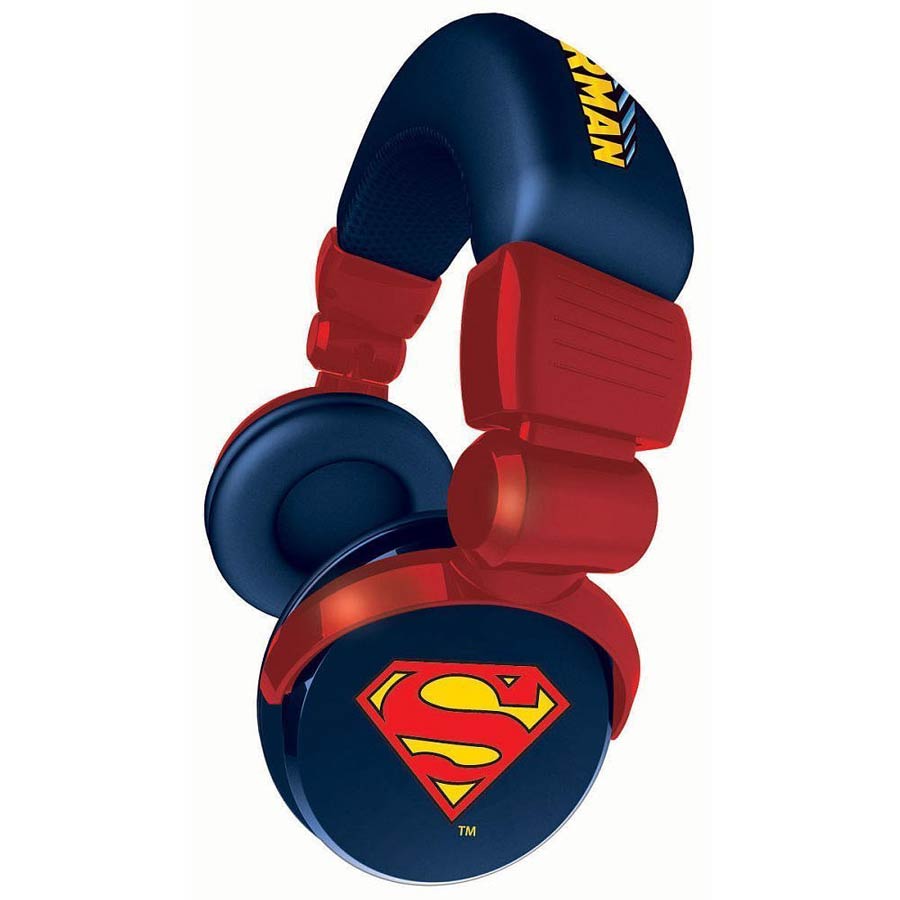 DC Comics DJ Headphones Red And Blue - Superman Logo