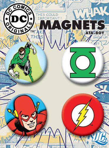 DC Comics 1.25-inch Round Magnet - Green Lantern Flash Character and Logos (40089RM4)