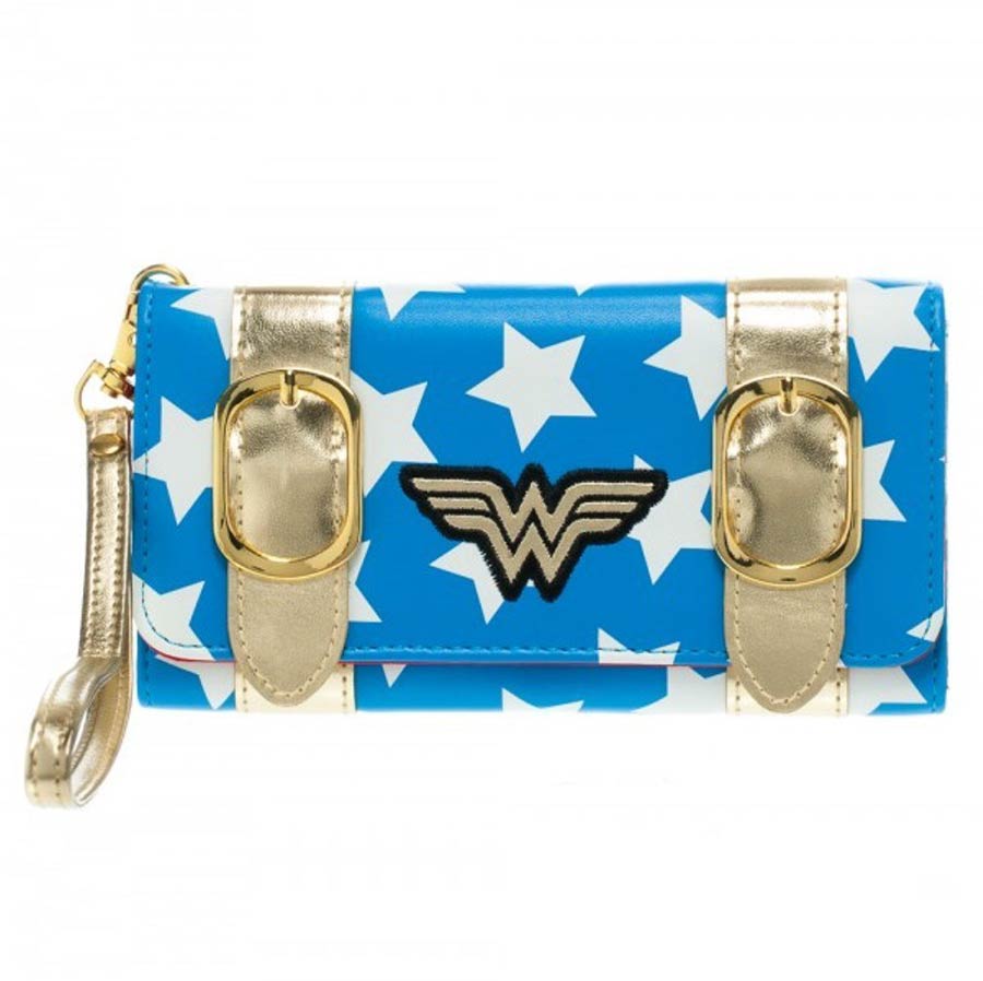 DC Comics Satchel Fold Wallet - Wonder Woman Symbol Stars