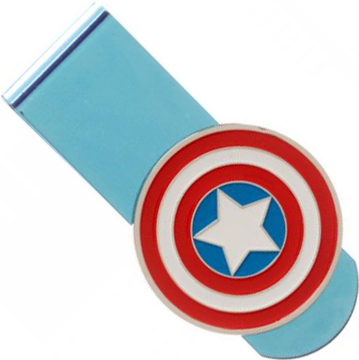 Marvel Comics Metal Badge Money Clip - Captain America Shield