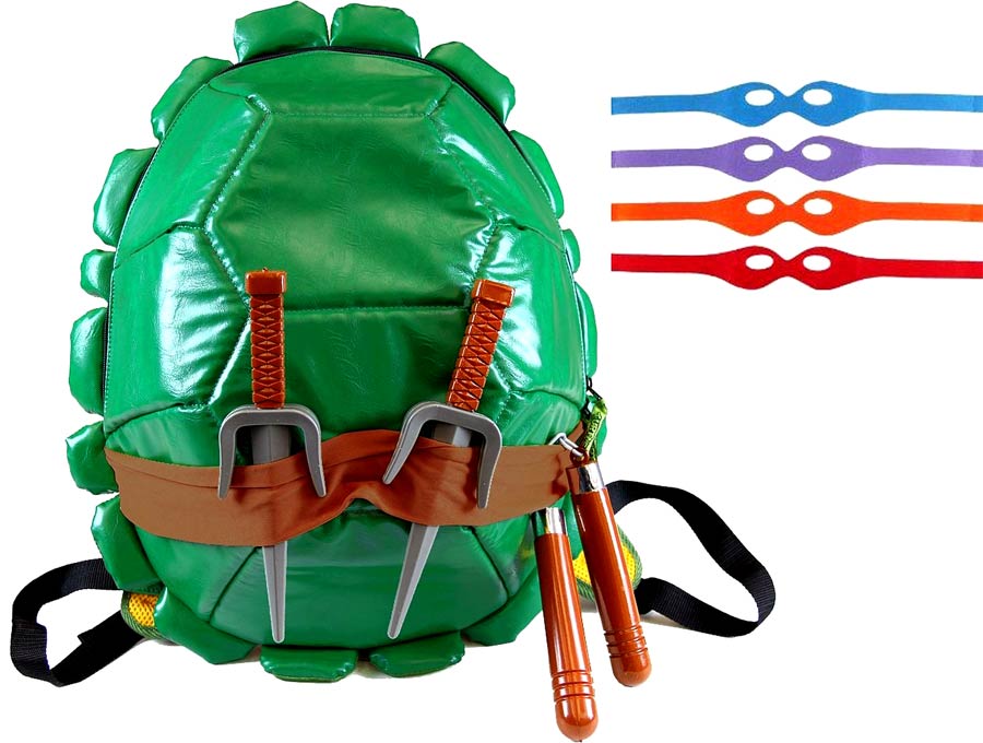 Teenage Mutant Ninja Turtles TMNT Backpack - Shell With Weapons